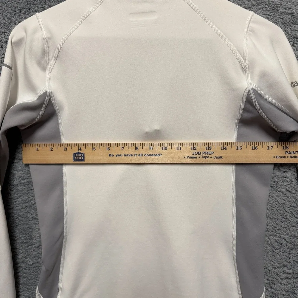 Marmot Elance Pullover Womens M White Gray 1/2 Zip Performance Stretch Outdoor‎